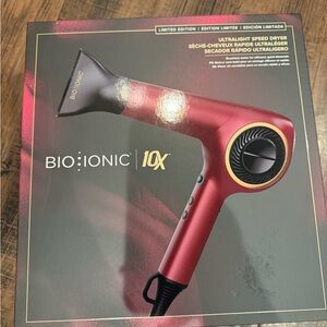 BioIonic 10X Blow Dryer Limited Edition Velvet Rouge NIB